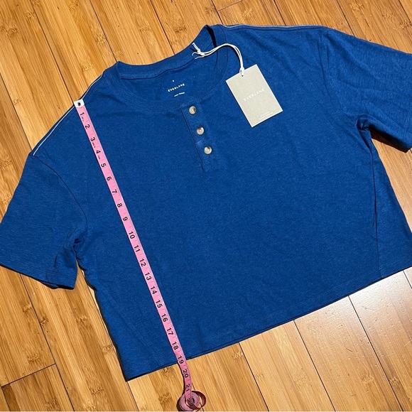 NWT Everlane The Vintage Henley Hemp Tee Deep Blue Size S - Picture 13 of 15